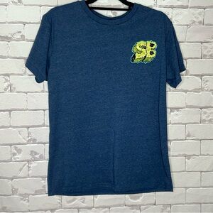 NWOT Nickelodeon Sponge Bob Navy Boys Tee Shirt Size Large